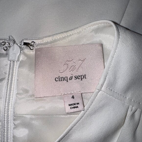 Cinq a sept Andrea mini dress in ivory, size 4. GUC. - Picture 4 of 6